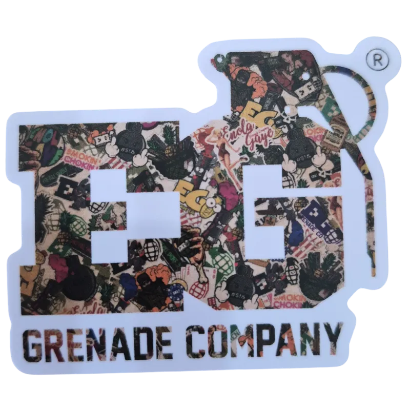 Sticker Enola Gaye Eg Grenade Multicolore