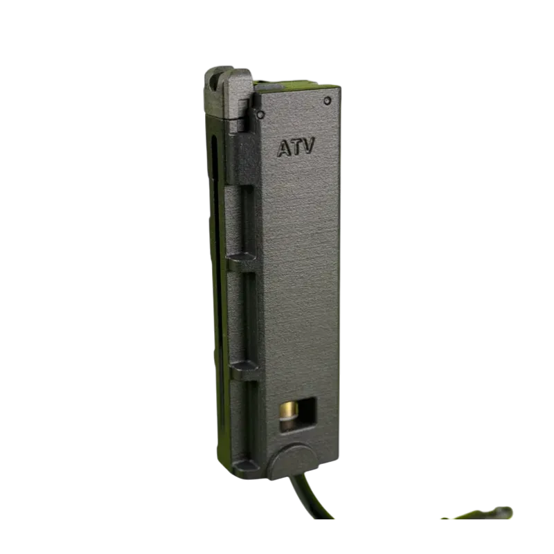 Adaptateur HPA AirTac pour VMP1, détail du corps marqué ATV et du passage de ligne