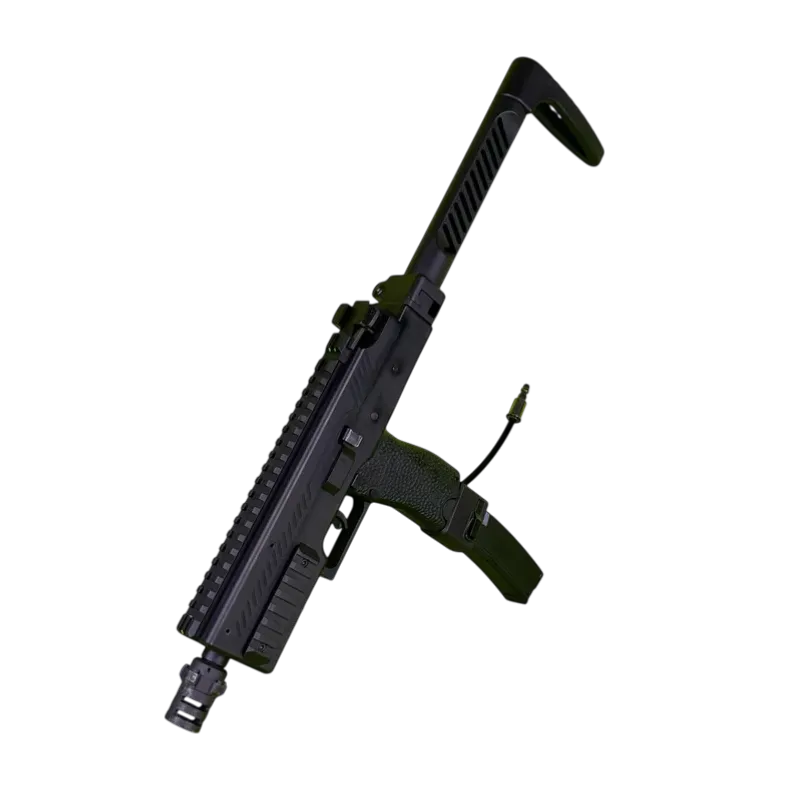 VMP1 crosse dépliée équipé de l'adaptateur HPA AirTac et d'un chargeur MP5