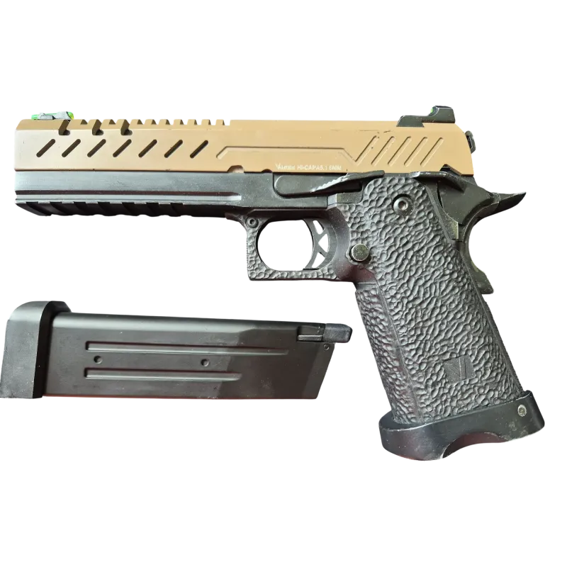 Occasion - Pistolet vorsk hi-capa 5.1 avec chargeur neuf - Tan et Noir