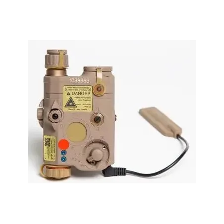 Boîtier AN/PEQ FMA LA5-C LED Laser Rouge IR Tan | Airsoft Tactique | Rail 20mm