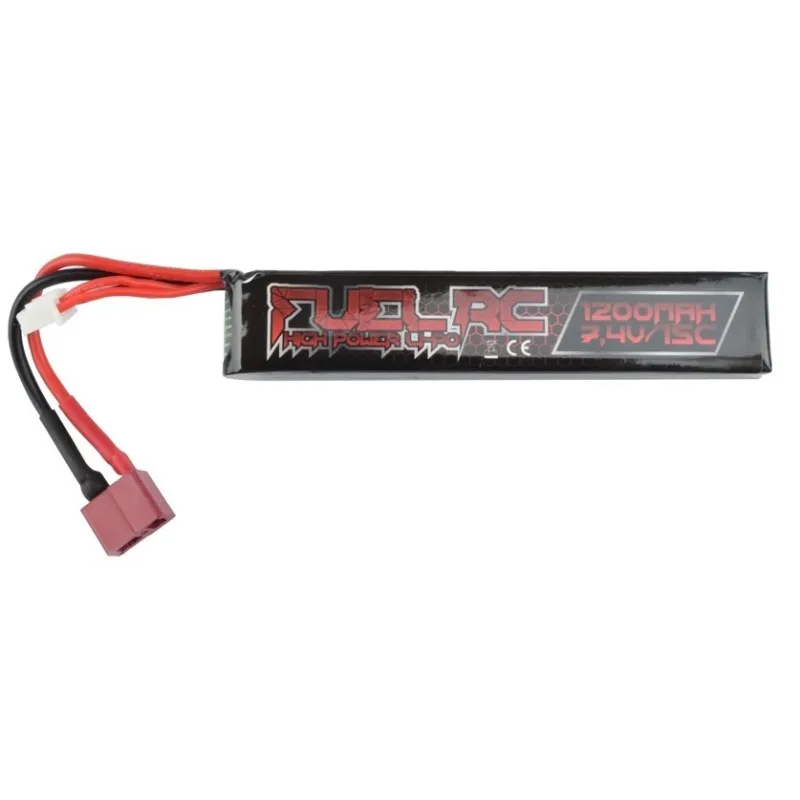 FUEL - Batterie Lipo 7.4V 1200mAh 15C - T-Dean - 1 bâton