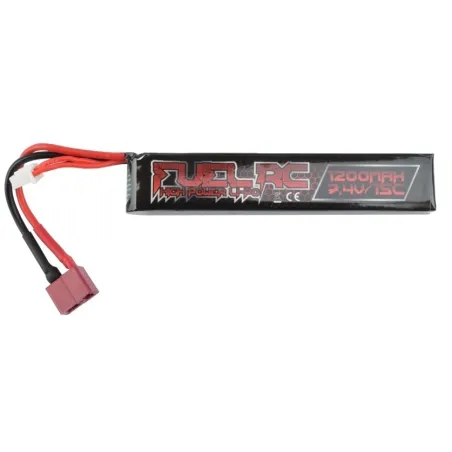 FUEL - Batterie LiPo 7.4V 1200mAh 15C T-Dean airsoft - vue principale