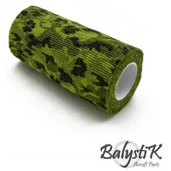 Bande camouflage Balystik Vert Uni 100mm - teinte olive homogène