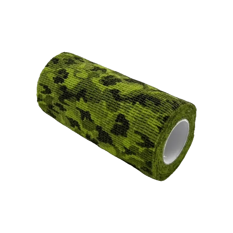 Rouleau de ruban de camouflage Balystik Vert uni 100 mm, vue de trois quarts