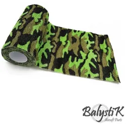 Rouleau ruban camouflage auto-adhésif Balystik Tropicale 100mm - vue de face