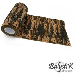 Rouleau ruban camouflage auto-adhésif Balystik Camouflage Forêt 100mm - vue de face