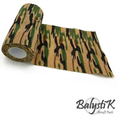Rouleau ruban camouflage auto-adhésif Balystik Type Allemand 100mm - vue de face