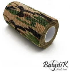Bande camouflage Balystik Type Allemand 100mm - taches Flecktarn vertes brunes et noires