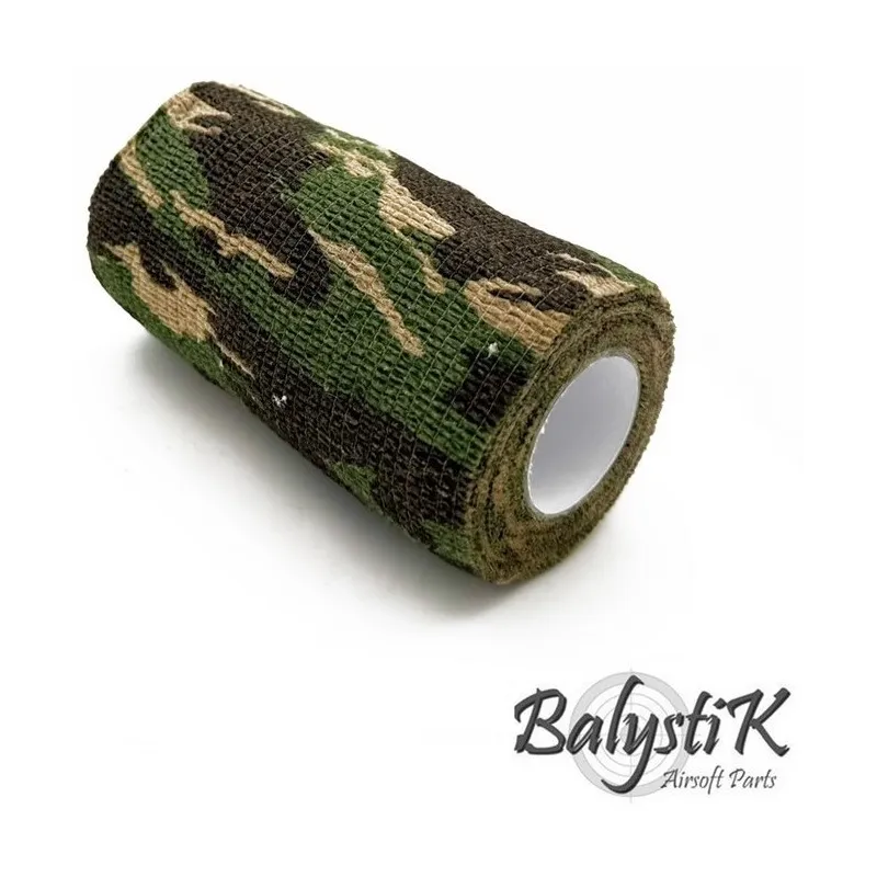 Balystik - Ruban de camouflage auto-adhésif 100 x 4500mm - Woodland Balystik - Ruban de camouflage auto-adhésif 100 x 4500mm - Woodland