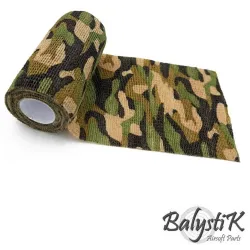 Rouleau ruban camouflage auto-adhésif Balystik Camouflage Marécage 100mm - vue de face