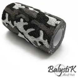 Ruban large Balystik Camouflage Marécage 100×4500mm déployé - tissu élastique sans colle