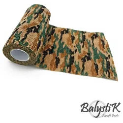 Rouleau ruban camouflage auto-adhésif Balystik Mountain 100mm - vue de face