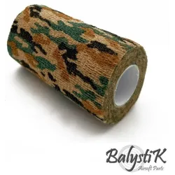 Bande camouflage Balystik Mountain 100mm - motif alpin blanc gris et vert pâle