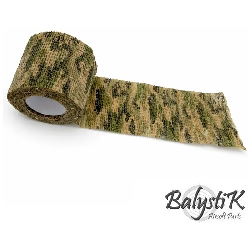 Balystik - Ruban de camouflage auto-adhésif 50 x 4500mm - Camouflage Prairie