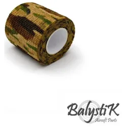 Ruban Balystik Camouflage Forêt 50×4500mm déroulé - polyester élastique cohésif