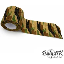 Rouleau ruban camouflage auto-adhésif Balystik Type Allemand 50mm - vue de face