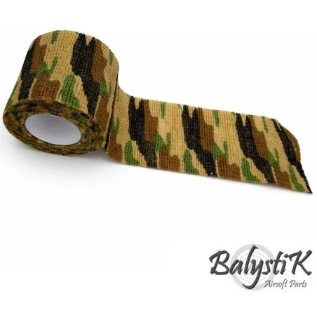 Rouleau ruban camouflage auto-adhésif Balystik Type Allemand 50mm - vue de face