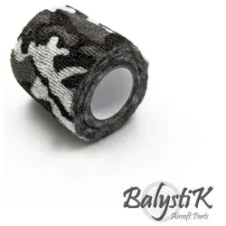 Ruban camouflage Balystik Camouflage Marécage 50mm enroulé sur canon de réplique airsoft