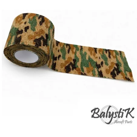 Rouleau ruban camouflage auto-adhésif Balystik Mountain 50mm - vue de face