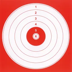 Cibles carton 14x14 cm rouge BO Manufacture haute visibilité