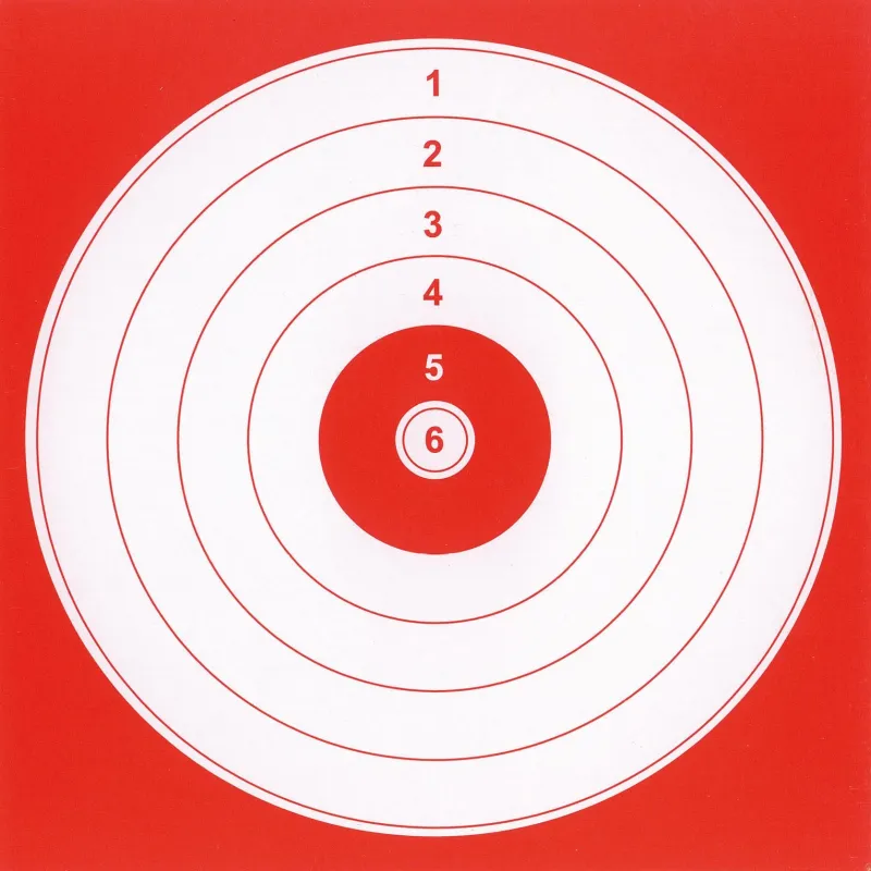BO Manufacture - Cible en carton 14 x 14 - Rouge