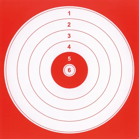 Cibles carton 14x14 cm rouge BO Manufacture haute visibilité