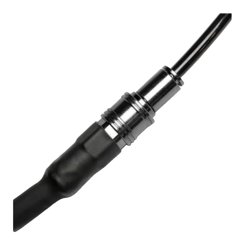 Raccord serti sur la gaine d'une ligne HPA Balystik, vue de détail