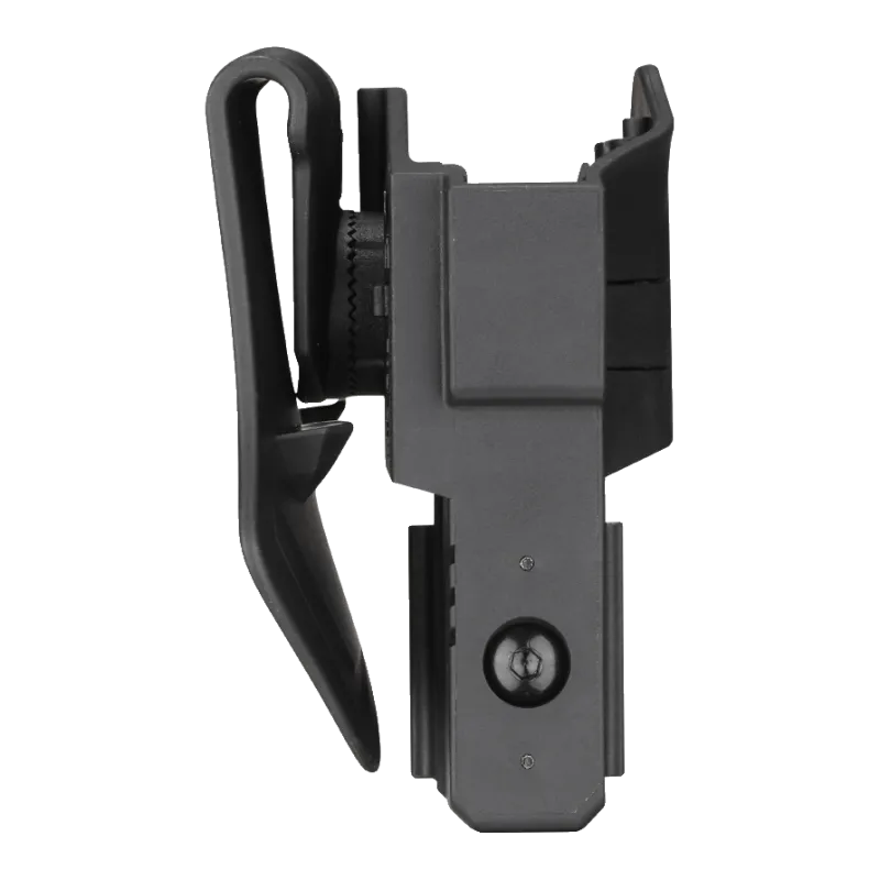 Holster universel Amomax Rot360 noir, vue de profil côté vis de réglage