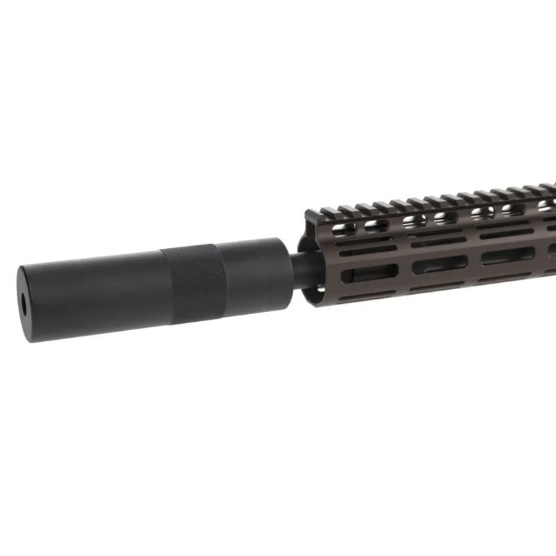 Secutor Centurion II MWS noir et bronze, détail du silencieux et du garde-main M-LOK bronze