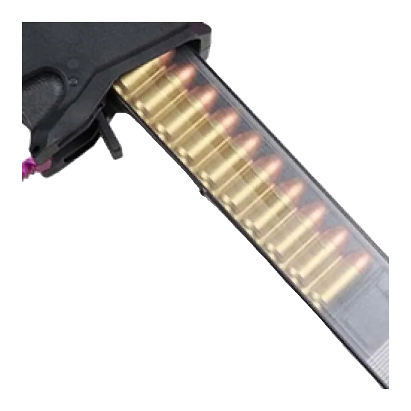 Chargeur 110 billes à fausses munitions de la G&G PCC45 violette