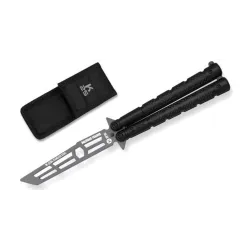 K25 Couteau Papillon d'Entraînement Noir Balisong | ZN-Airsoft