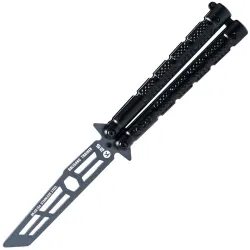 K25 Couteau Papillon d'Entraînement Noir Balisong | ZN-Airsoft