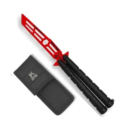 K25 Couteau Papillon d'Entraînement Rouge Balisong | ZN-Airsoft