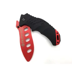 K25 Couteau Pliant d'Entraînement Rouge Compact | ZN-Airsoft