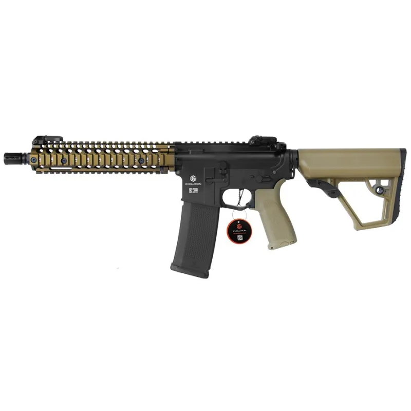 Evolution International - Réplique AEG Recon MK18 Mod 1 10.8" BB - Noir et Tan
