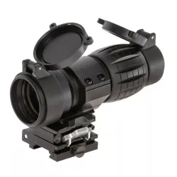 TACTICAL OPS - 3X magnifier pour red dot avec système de bascule - Noir