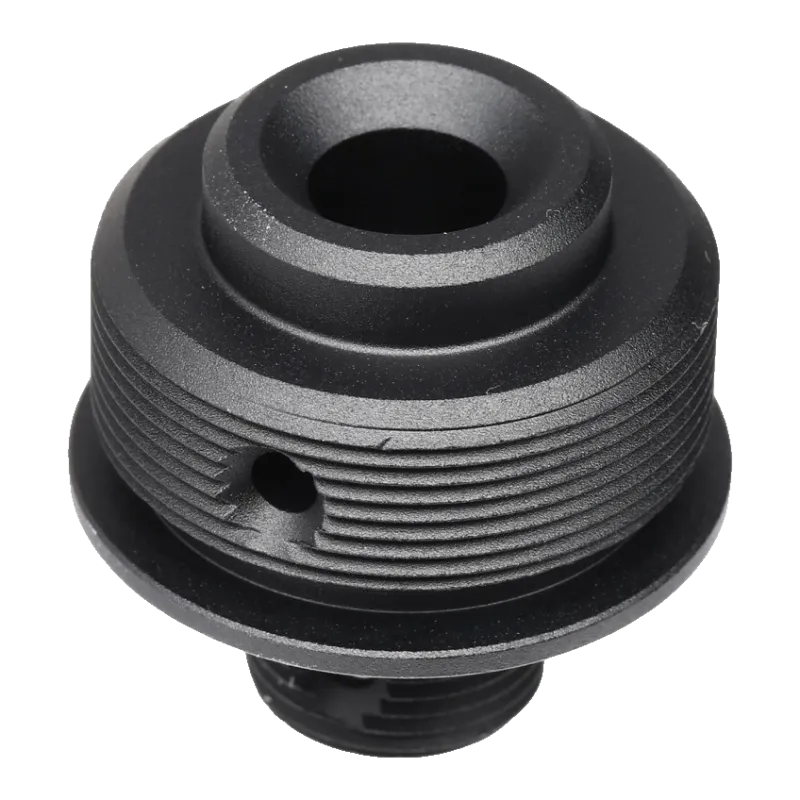 Adaptateur silencieux Type B Action Army pour T10, gros plan côté canon