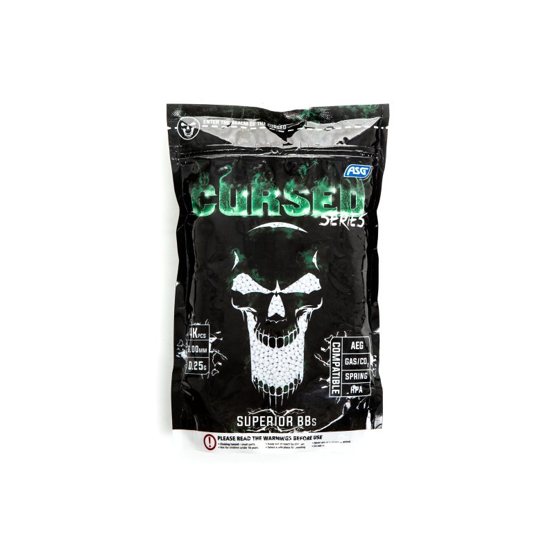 ASG - Billes Blanche plastique Cursed Series 0.25g X 4000 bbs
