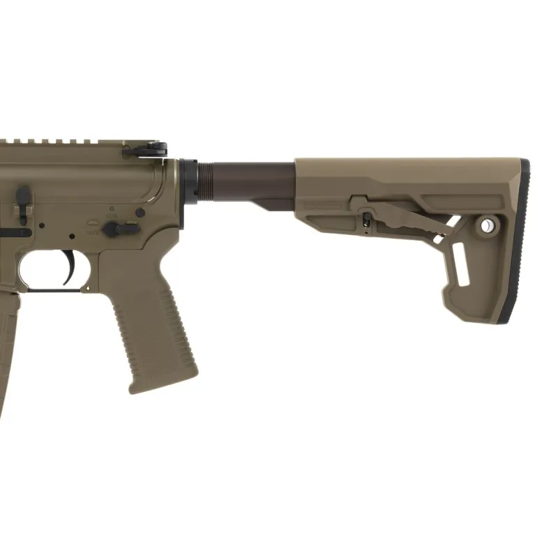 Réplique GBBR Secutor Centurion II tan, crosse rétractable et poignée de profil