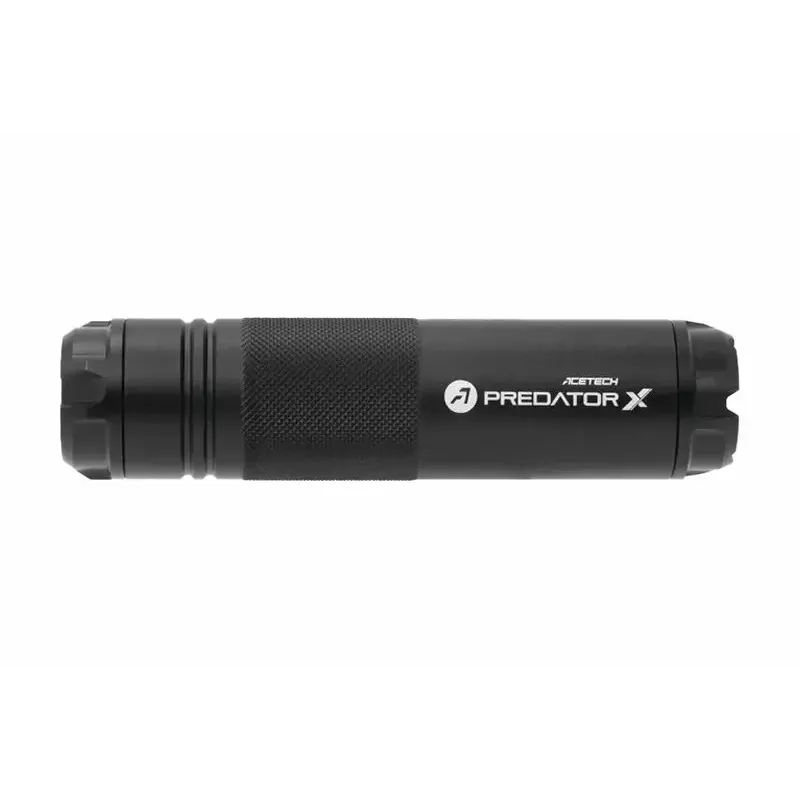 Silencieux traceur Acetech Predator X noir, vue de profil avec marquage