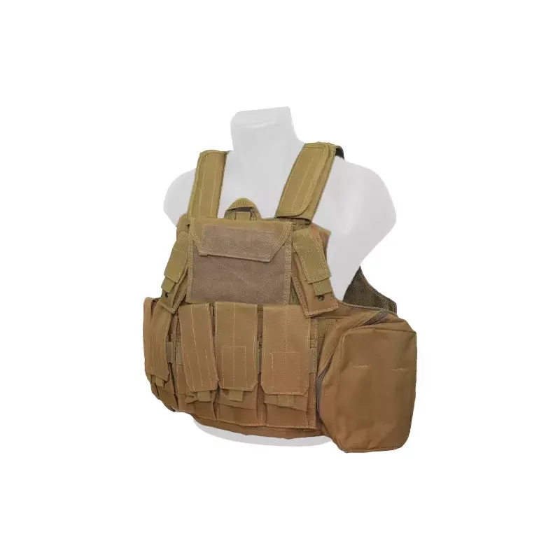 TACTICAL OPS - Gilet tactique multi-poches ciras de combat - Tan