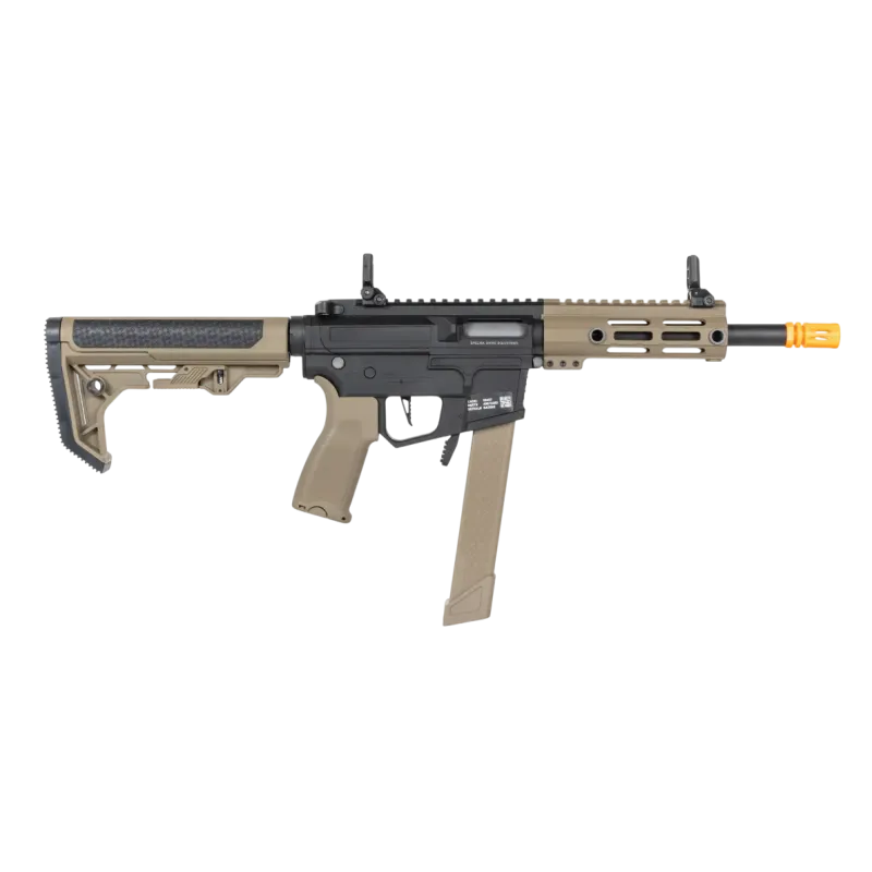 Specna Arms SA-FX01 Flex HAL ETU bi-ton noir et tan, vue de profil côté opposé