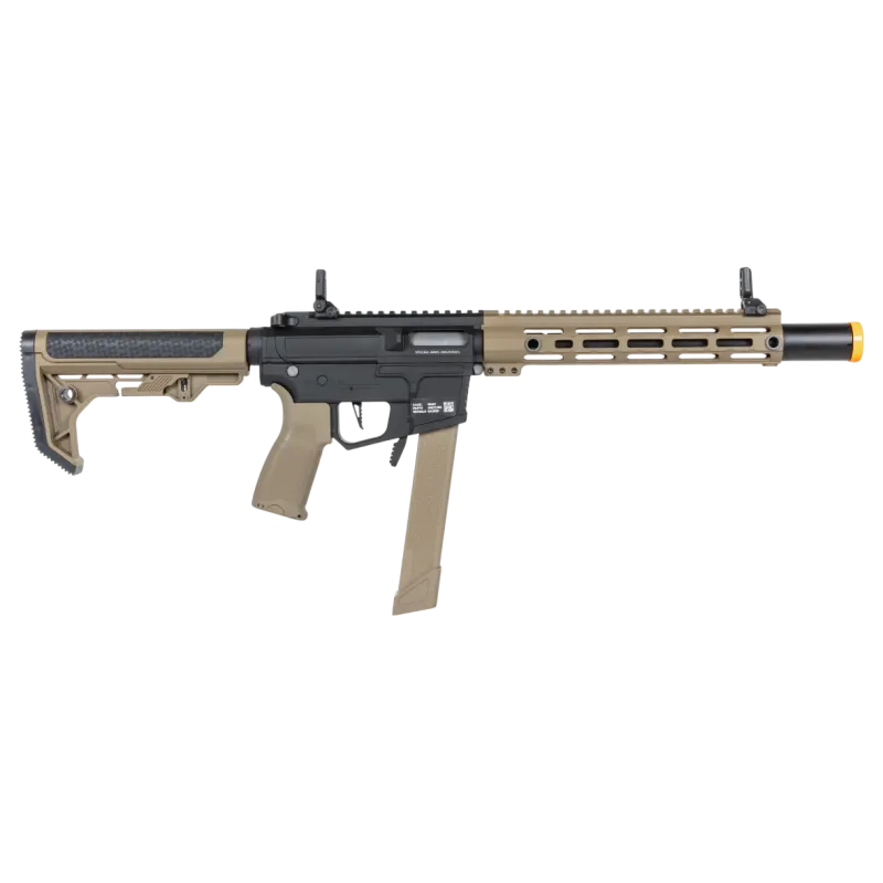 Specna Arms SA-FX02 Flex HAL ETU bi-ton noir et tan, vue de profil côté opposé