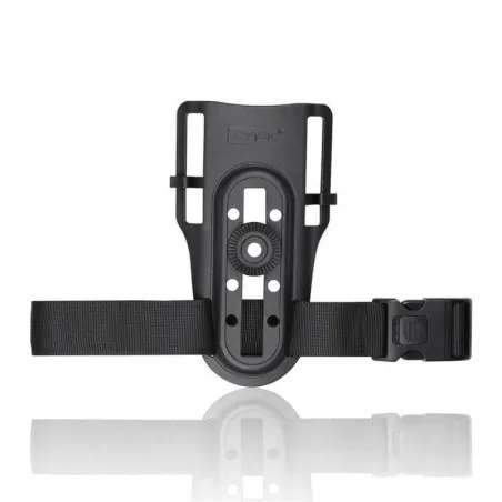 Fixation Holster Port Bas CYTAC Noir | Plaque Cuisse Tactique | Airsoft Modulable