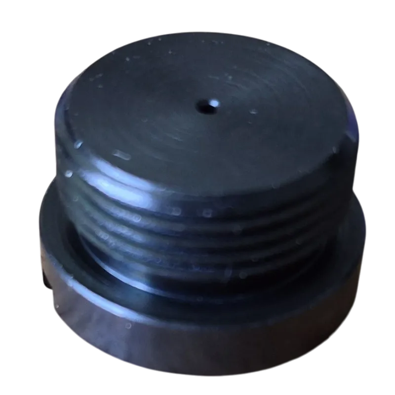 Base de fond A17 noire ASG pour chargeur CO2 Combat Master, vue côté filetage et orifice
