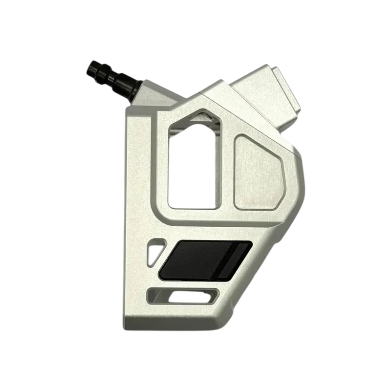 Adaptateur HPA Airtac T1P CNC Angled silver pour Glock et AAP-01, vue de profil