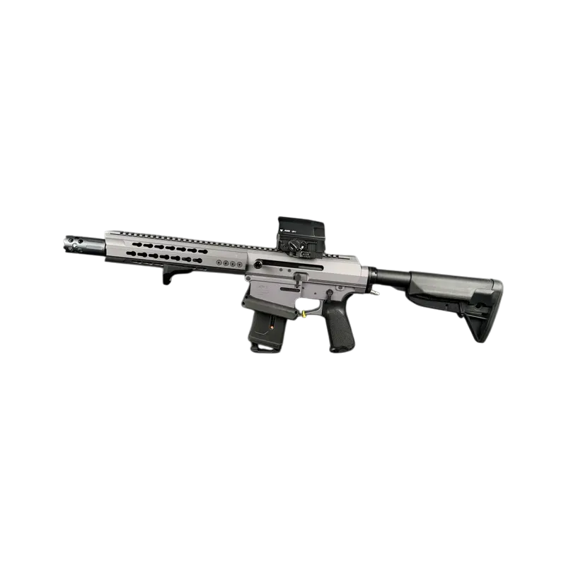Réplique Wolverine Gen 12 équipée de l'adaptateur Airtac M4, vue de profil