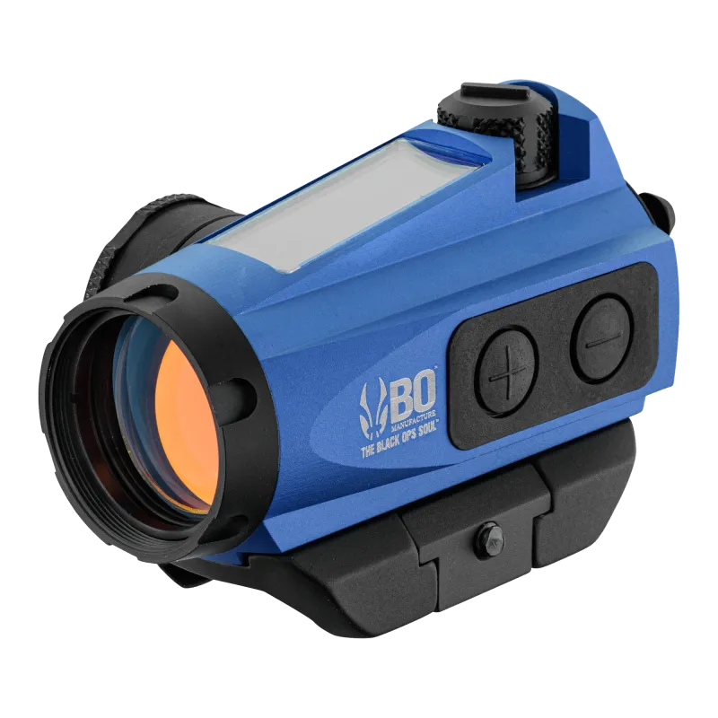 BO MANUFACTURE - Viseur point rouge OCX-1 montage bas avec panneau solaire - Bleu