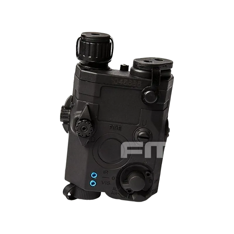 Boîtier factice FMA AN/PEQ-15 LA-5 noir, face avec bouton FIRE et sélecteur